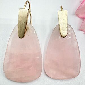 Flawed Kendra Scott Aragon Earrings Rose Quartz With Wear And Damage See Photos
